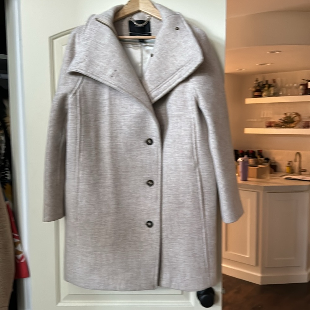 J crew pea coat jacket oatmeal